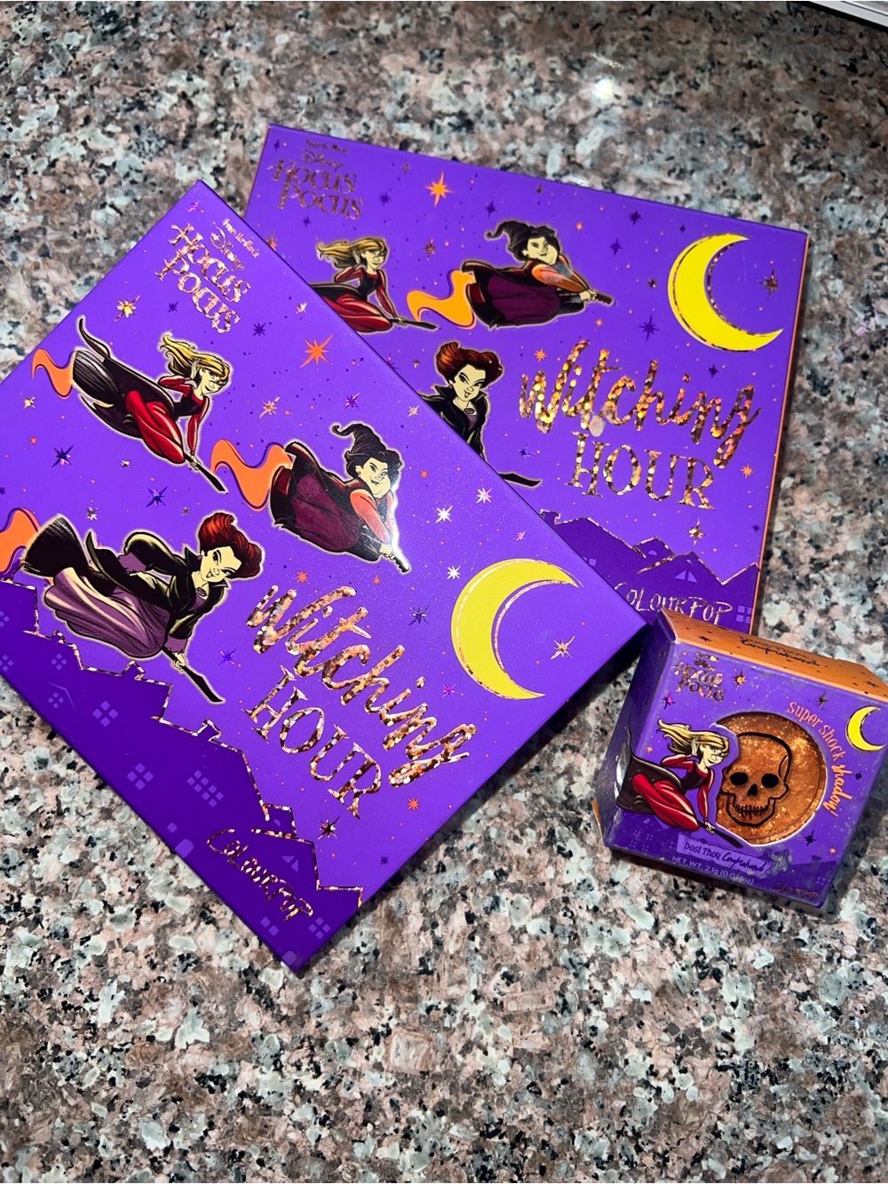 Colourpop Witching Hour Eyeshadow Palette Set - Purple & Gold, bundle